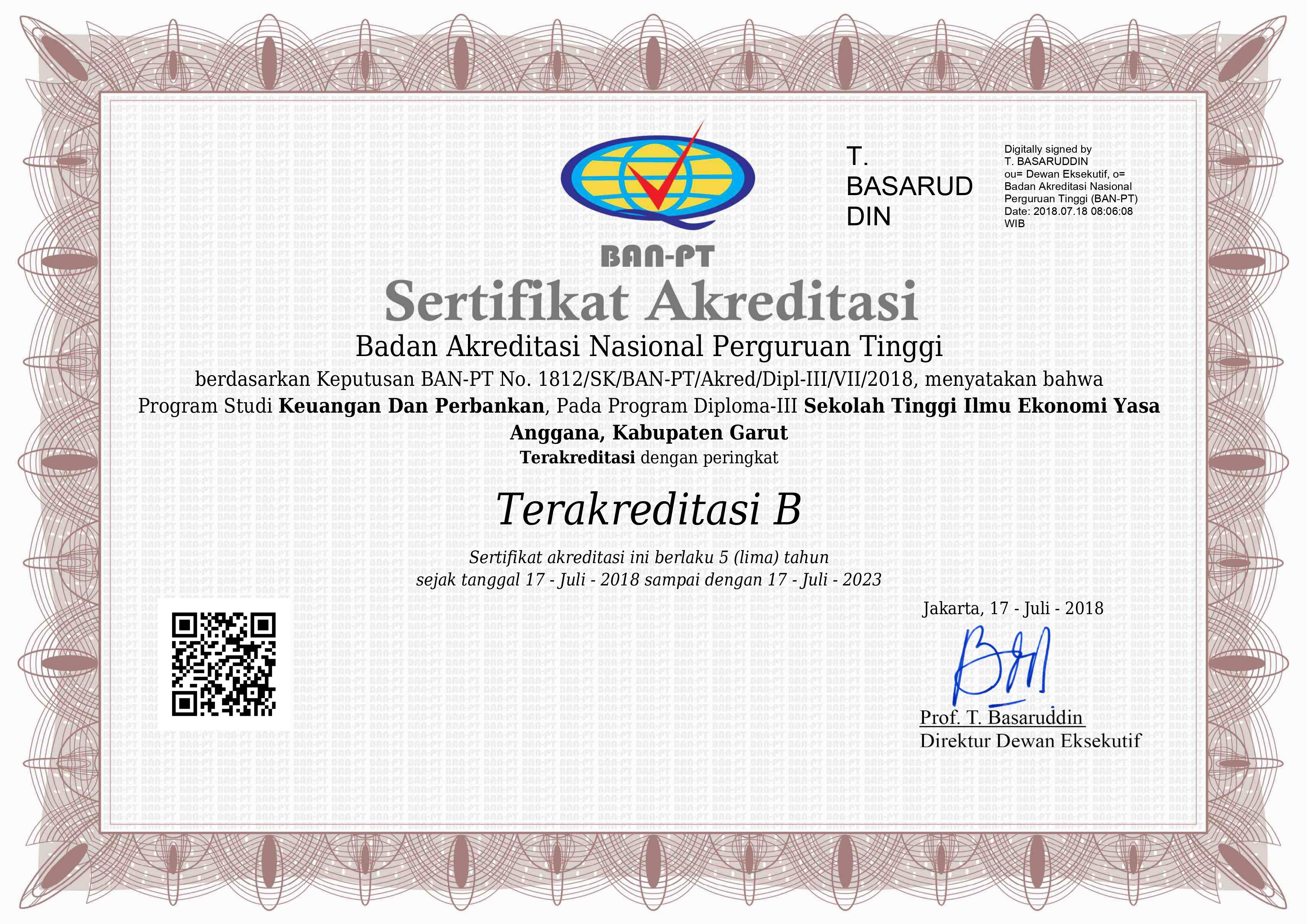 Sertifikat Akreditasi Perbankan&Keuangan D3 Image