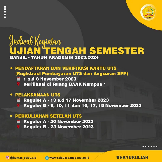 Catat Pelaksanaan UTS Ganjil 2023 2024
